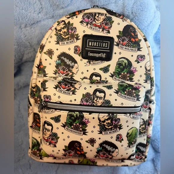 Loungefly Universal Monsters Tattoo Art Mini Backpack - Picture 3 of 13